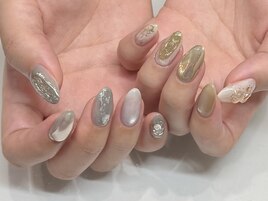 シルバー×ゴールドニュアンス