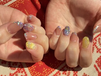 2M ネイル アトリエ(2M NAIL ATELIER)/ユニコーン マグネット フレンチ