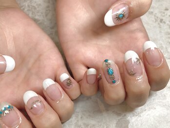 ネイルキュート アンド クールラッシュ 亀有店(nailcute & CoolLash)/モロッカン×フレンチ