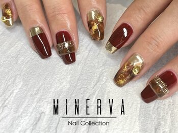 ミネルバネイル(MINERVA nail)/秋冬ボルドー×べっ甲☆