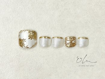 オル('olu)/フットネイル/手書きネイル