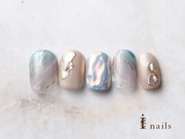 もやもやメタリックネイル