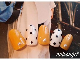 白黒×ドットネイル♪