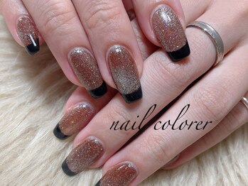 クロレ(colorer)/マグネットフレンチ/秋ネイル