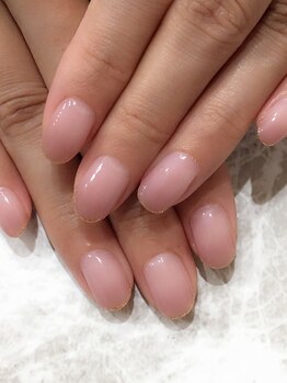 レディグリッター(Lady glitter)/くすみパープル先端ゴールドラメ