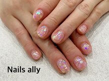 ネイルズアリー 立川店(Nails ally)/オーロラ×ホログラム×ラメ