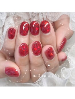 ノエル 横浜(Noel)/ハートホロ埋め込みネイル