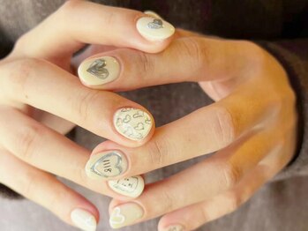 アイネイルズ 梅田店(I nails)/落書きアートぷっくり¥9700
