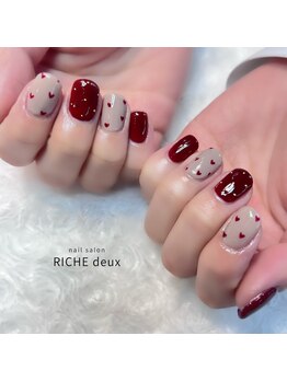 リッシュ ドゥ(RICHE deux)/大人っぽ！バレンタインネイル