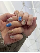モナールアンド(MONNAL&)/秋チェックネイル＊