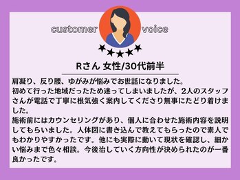 ジェーズメディカル整体院 五反田店(J'Sメディカル整体院)/お客様からの声