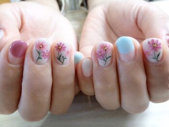 アミュリー ネイル アトリエ(Amury nail atelier)の写真/【おまかせシンプルネイル★アート2本7000円】ミラー,マグネット,フラッシュラメ☆カラー追加OK◎