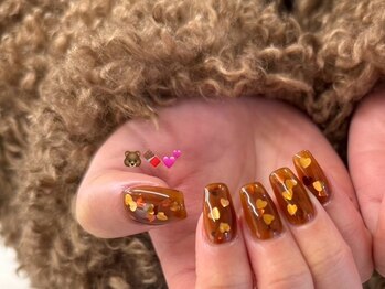 ラクエ(Laque)/ハートホロ ブラウン ゴールド