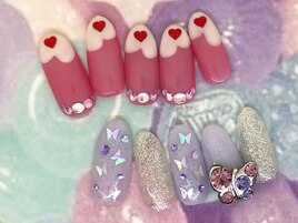 【自爪ネイル】ふわふわネイル