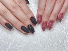 ネイル スパ ココプラス(Nail spa Cocoplus)/アシメのニュアンス韓国ネイル