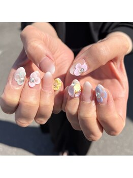 白べぇーっ 本店 湊町店/フラワーネイル