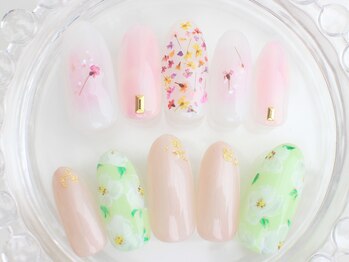 ネイルサロン あかねいろ/春夏 押し花 フラワー 結婚式