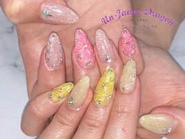【自爪ネイル】アシメネイル