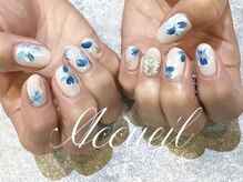 アクイユ 銀座店(ACCUEIL)/爽やかフラワーネイル