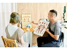 ふじや整体の雰囲気（特に初めての方には施術や体の説明も一緒に行います。）