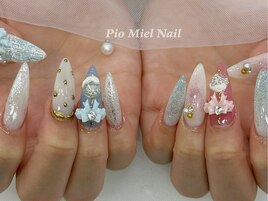 アイスブルー×リボン