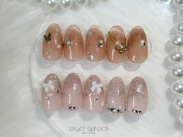 キラキラベージュ/ブラウン