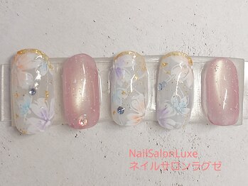 ネイル サロン ラグゼ(Nail Salon Luxe)/リボン　ツィード