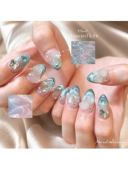 アメネイルスタジオ 小山店(AME NAIL STUDIO)の写真/上品で華やかなワンホンネイルが叶う♪大人可愛い～流行りを抑えたトレンドネイルまで豊富にご用意◎