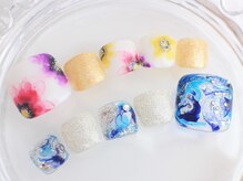 ネイルサロン あかねいろ/春夏 ニュアンス　フット　