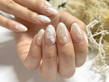 サロンドフォーエイチ(salon de 4H)/3Ｄフラワーブライダルネイル♪