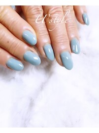 爽やかワンカラーネイル