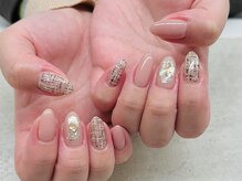 ネイルサロン ドゥ(Nail Salon Doux)/【ほり】大人綺麗ツイードネイル