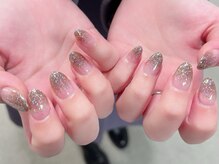 キューセブンネイルラウンジ ららぽーと立川立飛店(Q7 NailLounge)/ラメグラデーション　￥4,500