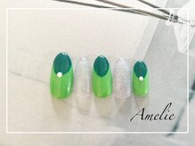 アメリ(Amelie)/丸フレンチ/ワンカラー/ラメ