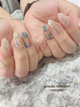 プライベート ネイルサロン マーマ(murmur)/大理石風ネイル