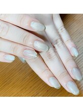 カコラネイル(kacola nail)/マグネット ＋ ミラーフレンチ