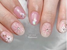 シマー(Shimmer)/ぷっくりお花ネイル