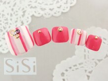 シシ(SiSi)/【FOOT】3色ボーダー＆スタッズ