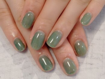 ラルネイル 大宮(Lull. nail)/＊カーキ＊シアー＊ワンカラー＊