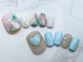 タネモト(Tanemoto)/8月フットネイル¥8800