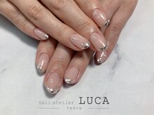 ネイルアトリエルカ(nail atelier LUCA)/M-622 大人ガラスフレンチネイル