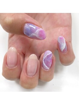 アイラッシュアンドネイル専門店 クラル(CURAR)/天然石ネイル￥7980