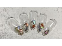 エフ(F)/3色シェル埋め込み