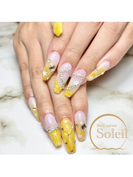 ソレイユ(Soleil)/イエローギャルネイル