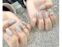 バーガンディ(BURGUNDY)/ジェルチップで10本長さだし