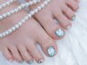 《FOOT》親指アート+ワンカラーネイル ￥7900