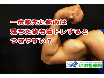 小池整体院/一度落ちた後もつきやすい?