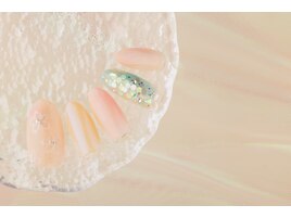 透明感たっぷり夏ネイル
