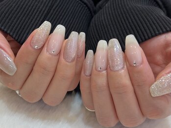 エムワイユーネイル(myu.nail)/ホワイトネイル*.・。