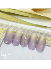 ワンホンチェーンストーンネイル